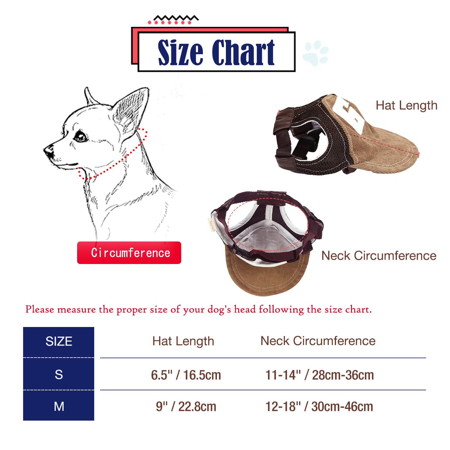 Amazon | LESYPET 犬用帽子キャップ、調整可能日除帽子